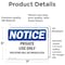 Signmission Private Use Only Violators Prosecuted OSHA Notice Sign, Vinyl Decal, 7in W x 5in L, 2PK OS-2PACK-NS-D-57-L-16427 - alternate 3
